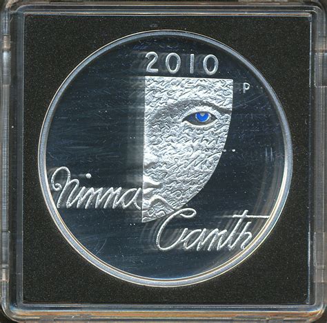 juhlaraha nainen ensimminen|Suomi 2010 10 € Minna Canth HOPEA PROOF